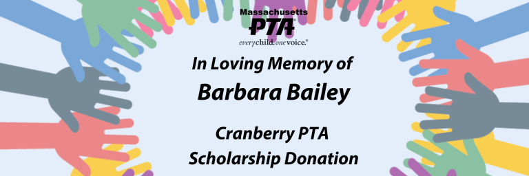 In Loving Memory of Barbara Bailey Cranberry PTA Scholarship Donation (60 x 20 cm)